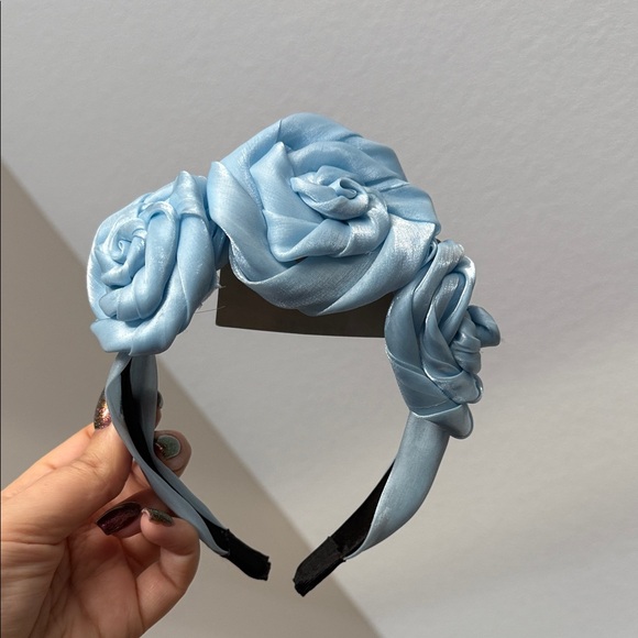 Blue rose headband - Picture 1 of 3